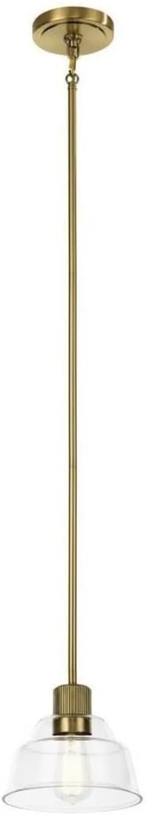 1 Light Mini Pendant in Vintage Industrial Style-7.25 inches Tall and 8 inches Wide-Brushed Brass Finish 147-Bel-4771127