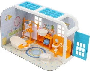 1 Set Mini House Bathroom Props Micro Decoration Doll Collection Accessories Boys and Girls-Friendly Dec