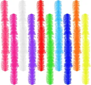10 pcs Feather Boas 5ft Artificial Fluffy Boas Colorful Feather Boas Set for Women Costume Halloween Wedding Christmas