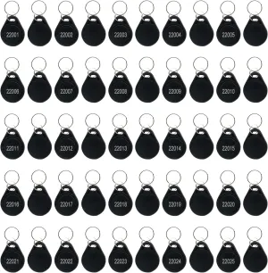 125KHz RFID Key Fob, 26 bit Keyfob Proximity Fob Compatible with Prox Key ISO-Prox 1346 1386 1326 H10301 Readable Reproducible Rewritable Hid Card, Compatible Card Reader, 127 Site Code, 100Pc