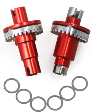 2 Pcs Front One-Way&Rear Solid Axles Differential for 1/28 Wltoys K969 K989 P929 Mini-Z AWD AMZ Mini-Q IW04 RC Drift Car Upgrade Parts