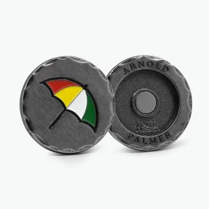 2025 Arnold Palmer Antique Silver Chiseled Duo Marker