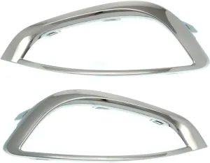 2pcs Front Left Driver and Right Passenger Side Chrome Light Cover for Chrysler for Pacifica Hybrid Platinum Mini Passenger Van 4-Door 2017 & AWD Launch Edition 2020
