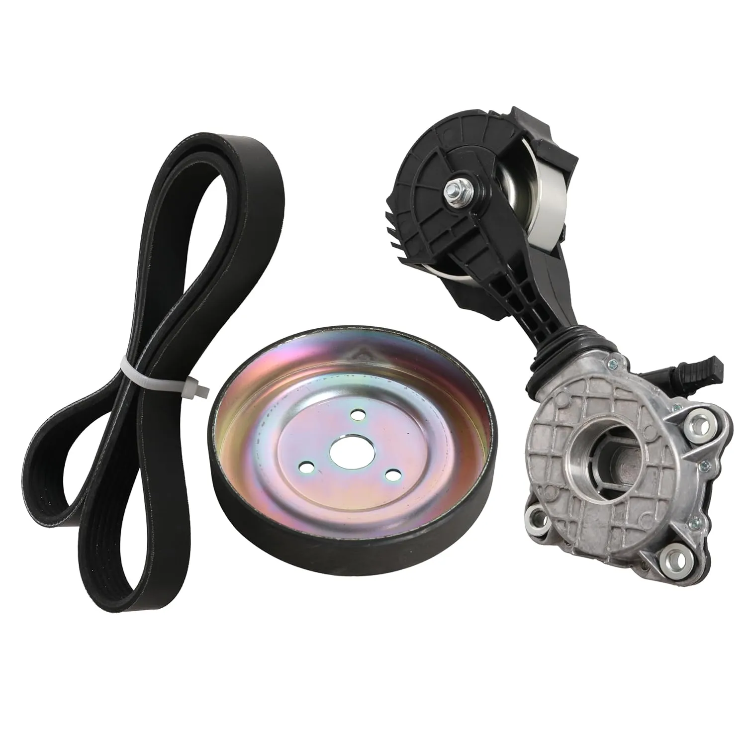 3PCS Serpentine Drive Belt Tensioner Idler Friction Wheel with Engine Water Pump Pulley Fits for Mini Cooper for Paceman for Countryman 2007-2016 Replace 1060352 11517545958 11287598833