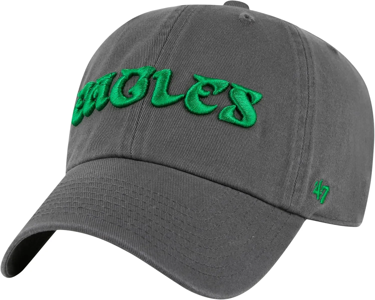 47 Men's Charcoal Philadelphia Eagles Clean Up Team Script Adjustable Hat