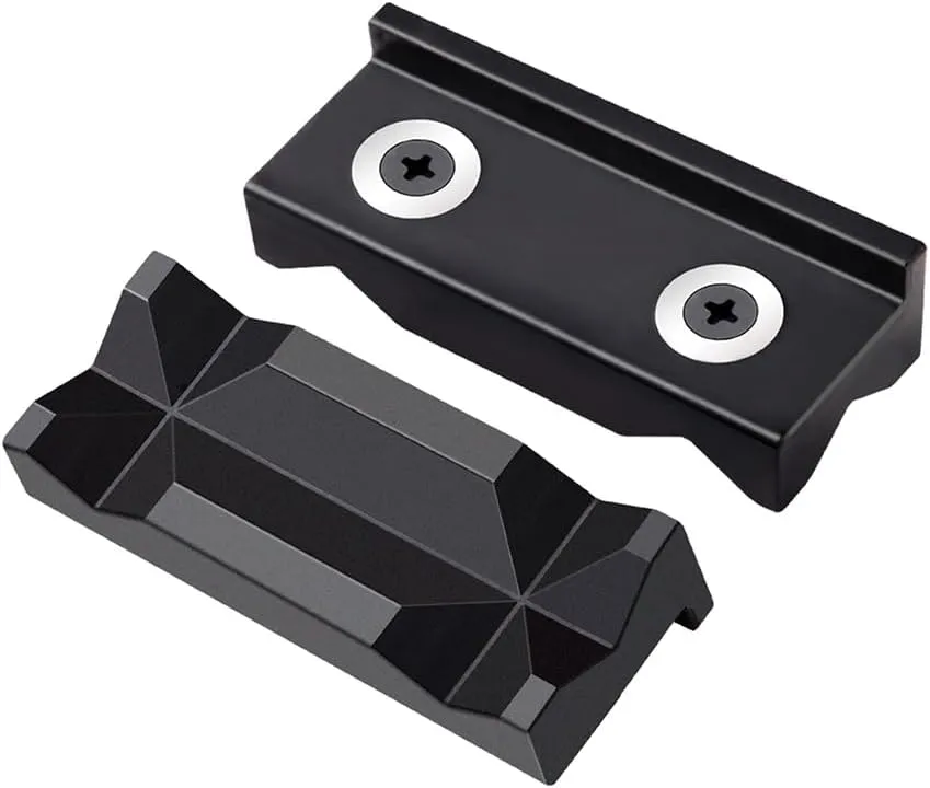 4" Nylon Vise Jaw Pad, Magnetic reversible pad, Soft Vice Jaws Cover, suitable for professional multi-purpose vice mouth protection plug-in of any metal desktop vice, black