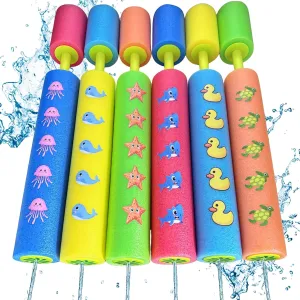 6 Pack Animal Foam Water Blaster, Super Foam Soakers Squirt Guns, Pool Toys Games Summer Fun for Kids Boys Girls Adults
