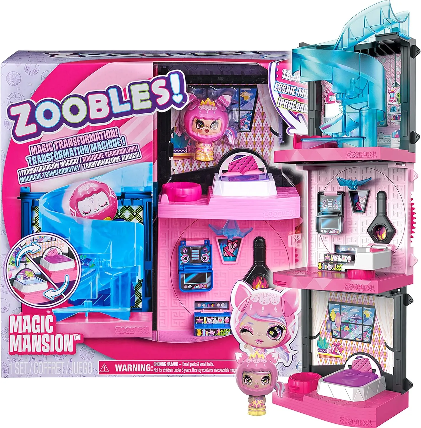 6061366 Modular Magic House Toy – Colourful Magic Balls Transformable into Fantastic Animals – 1 Z-Girlz Exclusive Figurine Included – 6061366 – Children's Toy Age 5 