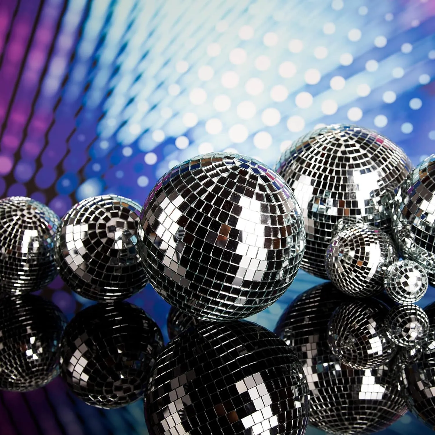 8000 PCS Disco Mirror Tiles, 7.5 x 7.5 mm Self Adhesive Mosaic Tiles for Disco Ball Decor, DIY Craft Party Decoration