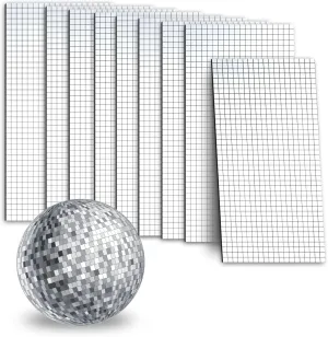8000 PCS Disco Mirror Tiles, 7.5 x 7.5 mm Self Adhesive Mosaic Tiles for Disco Ball Decor, DIY Craft Party Decoration