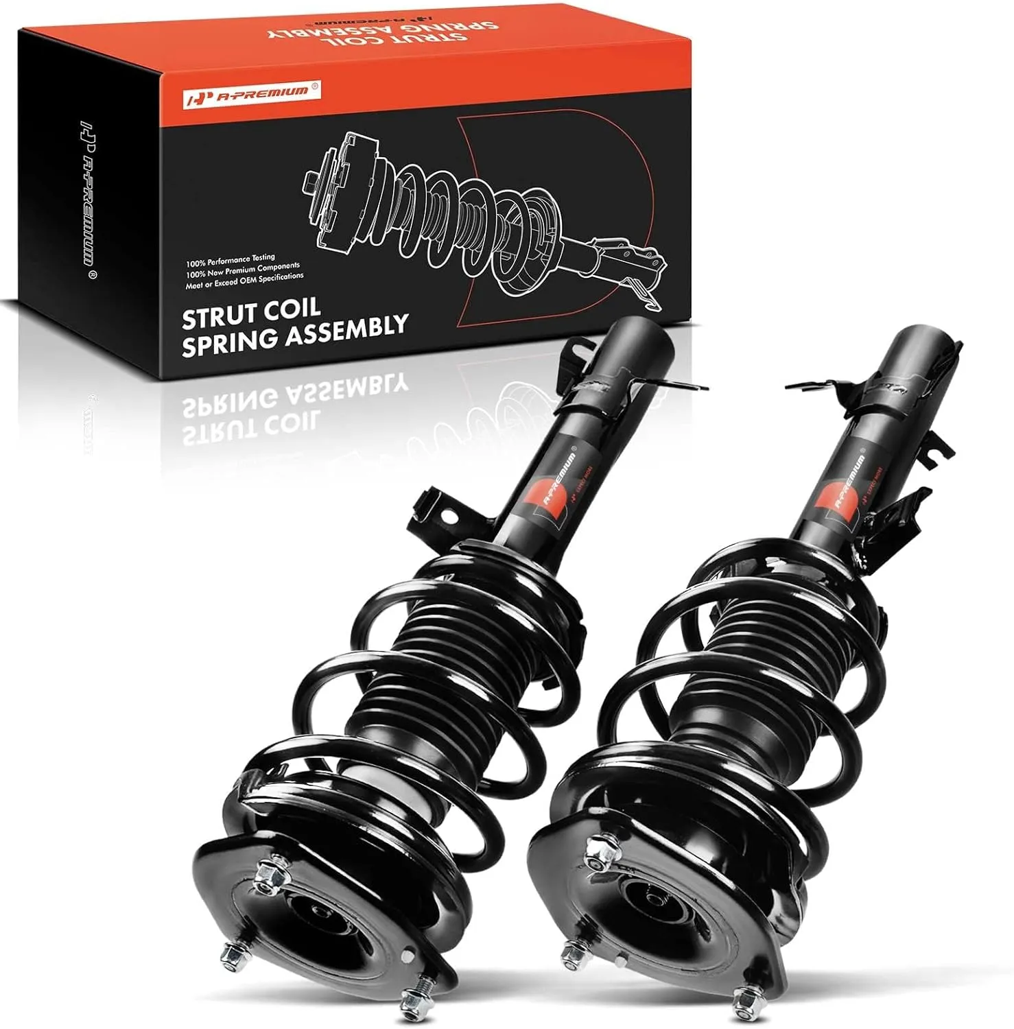 A-Premium Front Complete Strut & Coil Spring Assembly Compatible with Mini Cooper 2007-2015 L4 1.6L, without Sports Package, 2-PC Set