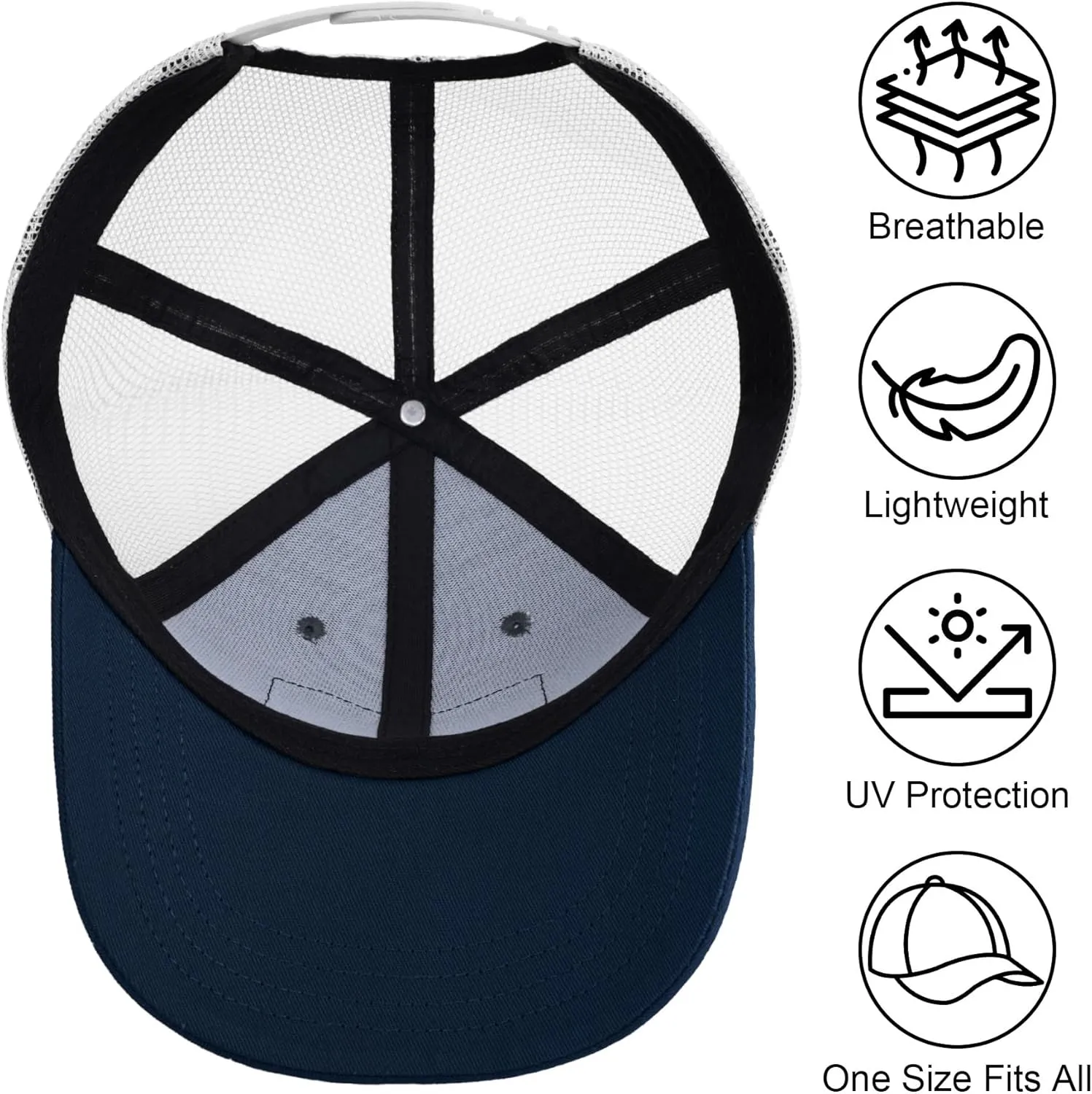 American Fish Flag Trucker Hats - Fishing Gifts for Men - Outdoor Snapback Fishing Hats Perfect for Camping and Daily Use