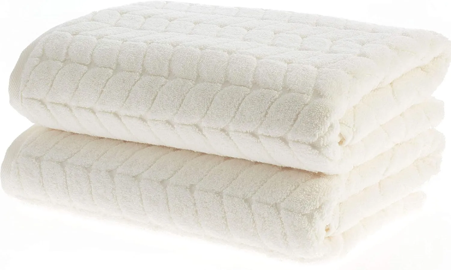 BAGNO MILANO Turkish Cotton Ultra-Soft Plush Absorbent Quick Dry Bathroom Towel Set, Made in Turkey (Cream, 6 pcs Towel Set)