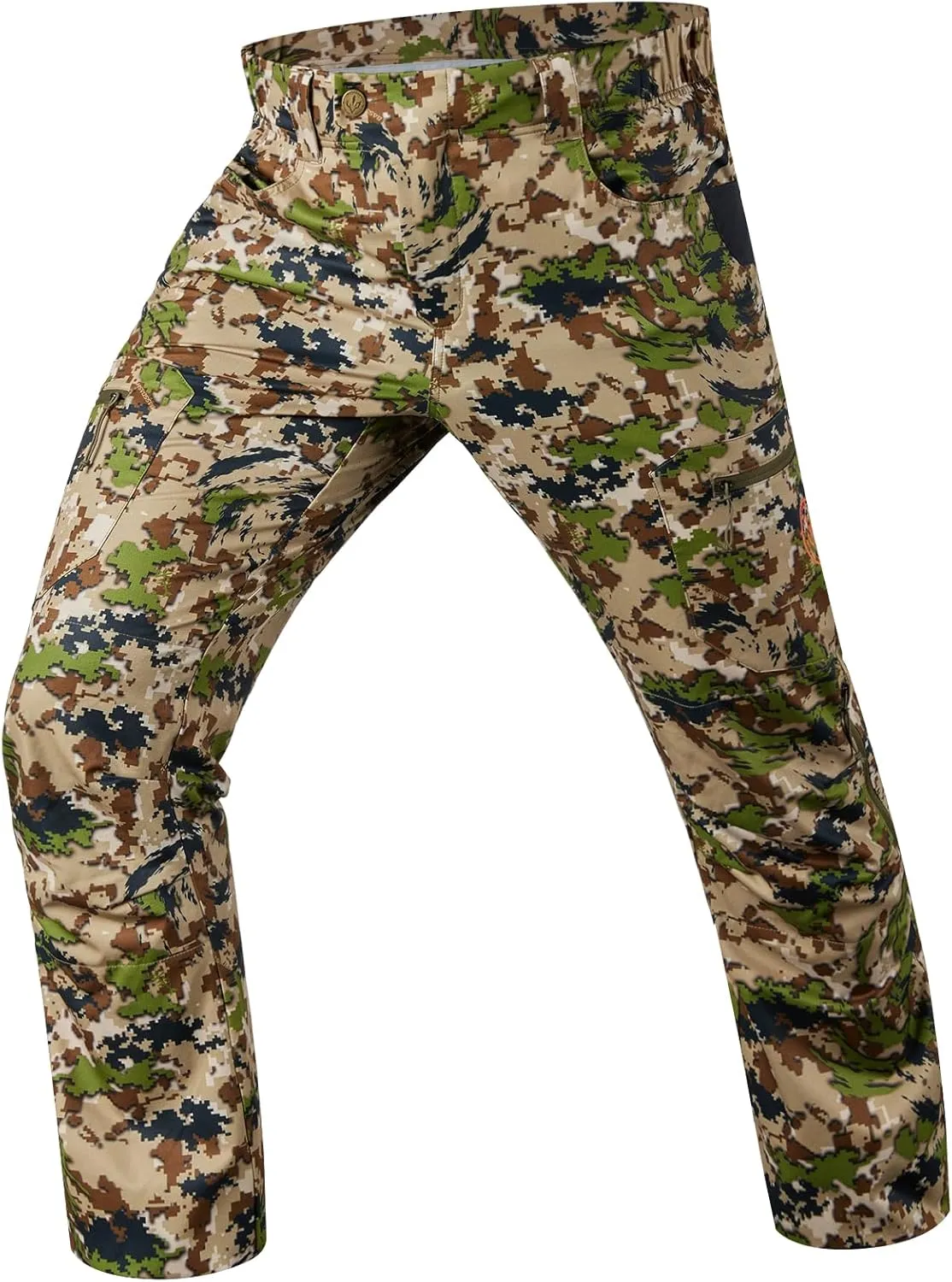 BASSDASH Men’s Lightweight Hunting Pants 4-Way Stretch Breathable Water Resistant for Turkey Early Season Spring Summer