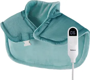 Bedsure Heating Pad for Neck and Shoulders Pain Relief - Father's Day & Birthday Gifts for Women Men Moms, FSA HSA Eligible, Weigthed Heated Pad 2.2lbs, Large Heated Wrap, 24" x 22", Teal