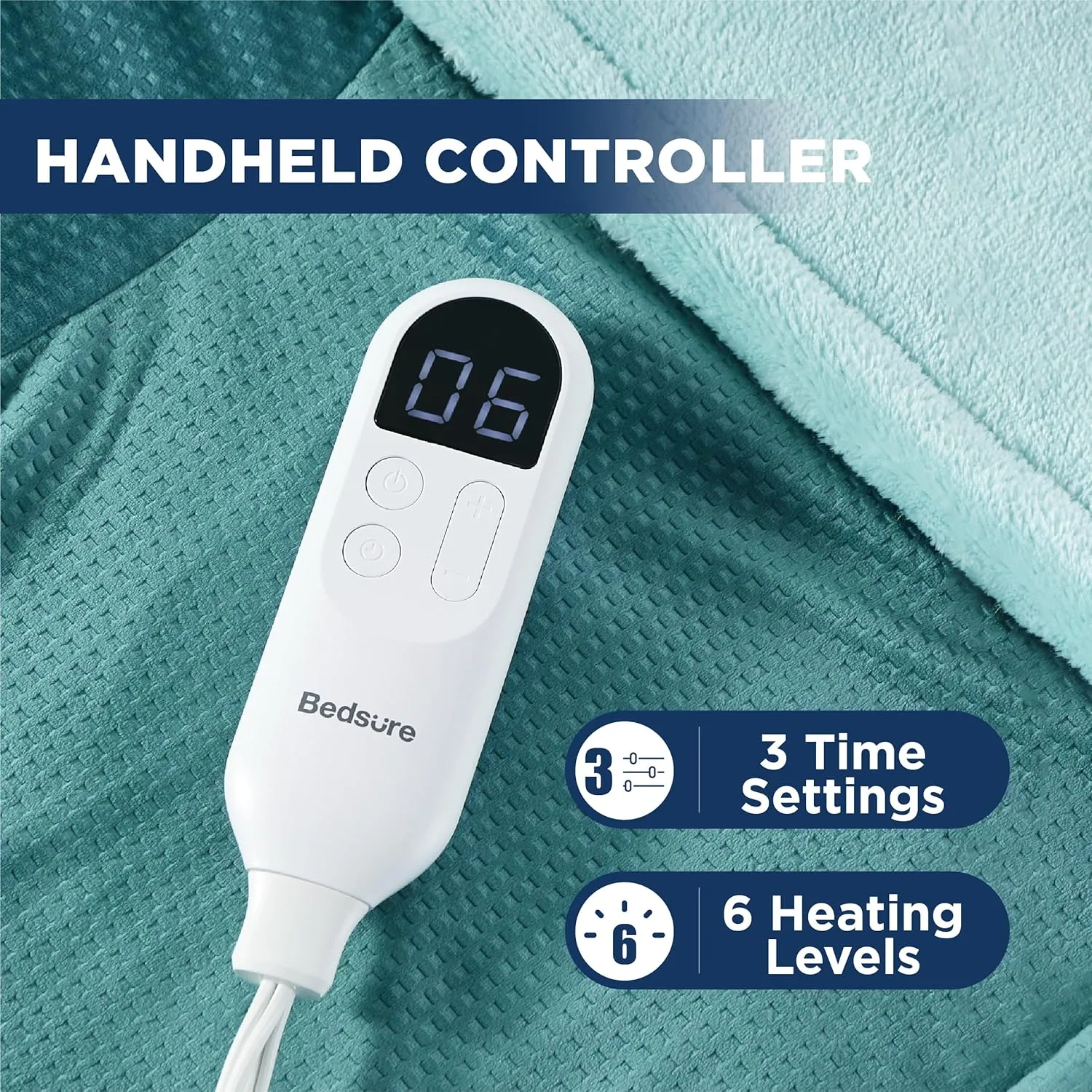 Bedsure Heating Pad for Neck and Shoulders Pain Relief - Father's Day & Birthday Gifts for Women Men Moms, FSA HSA Eligible, Weigthed Heated Pad 2.2lbs, Large Heated Wrap, 24" x 22", Teal