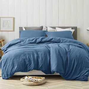 Blue Comforter Full Size, 3 Piece Soft Modern Bedding Set & Collections, Lightweight All Season Bed Quilt Blanket with 2 Pillow Shams for Teen Boys Men …