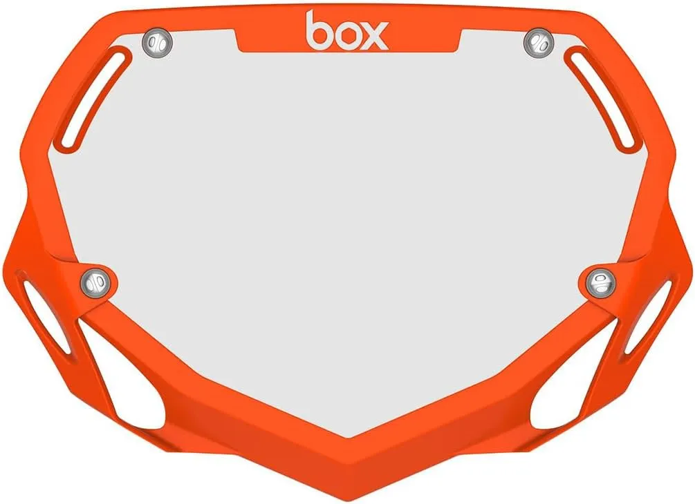 Box Components Two 3D Impact Resistant BMX Bike Number Plate w/Adjustable Straps for Adults, Mini, Strider, Plate Bikes, Bicycle Parts 100% Quality Guaranteed