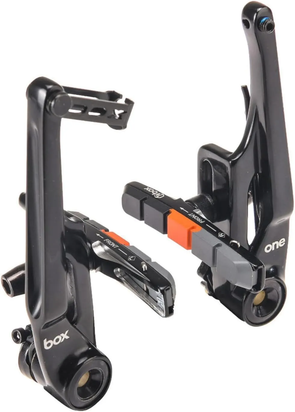 Box One 85 or 108 Millimeters Oversized BMX V-Brakes with Sealed Bearing Pivots, Flexible Cable Noodle, Cold Forged Arms & 2 Millimeters Allen Key Tensions Bolt