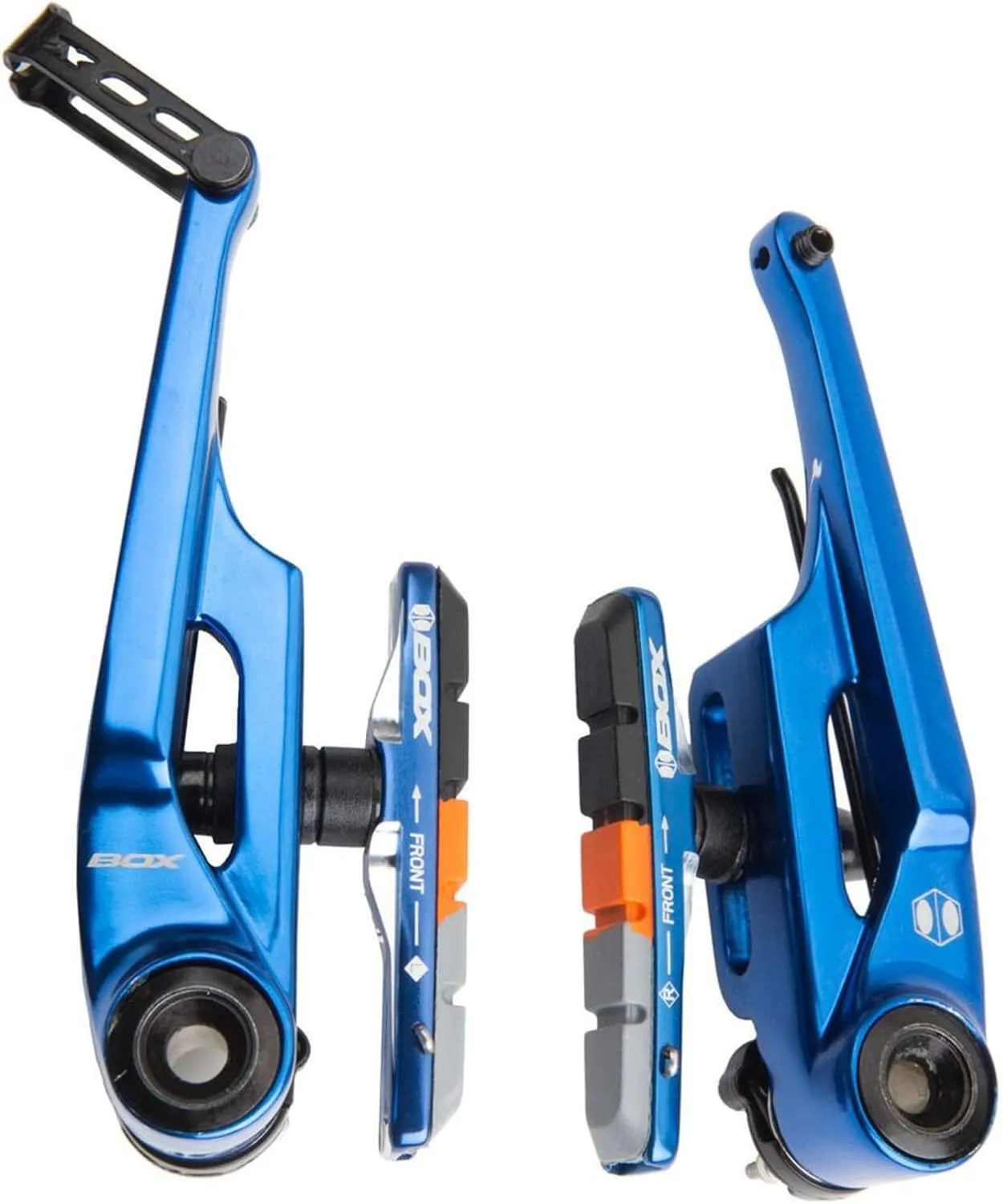 Box One 85 or 108 Millimeters Oversized BMX V-Brakes with Sealed Bearing Pivots, Flexible Cable Noodle, Cold Forged Arms & 2 Millimeters Allen Key Tensions Bolt