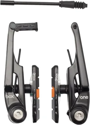 Box One 85 or 108 Millimeters Oversized BMX V-Brakes with Sealed Bearing Pivots, Flexible Cable Noodle, Cold Forged Arms & 2 Millimeters Allen Key Tensions Bolt