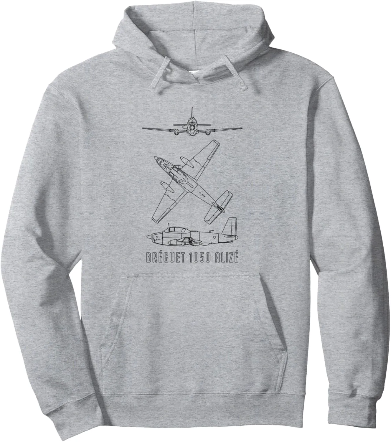 Bréguet 1050 Alizé French ASW Aircraft Blueprints Pullover Hoodie