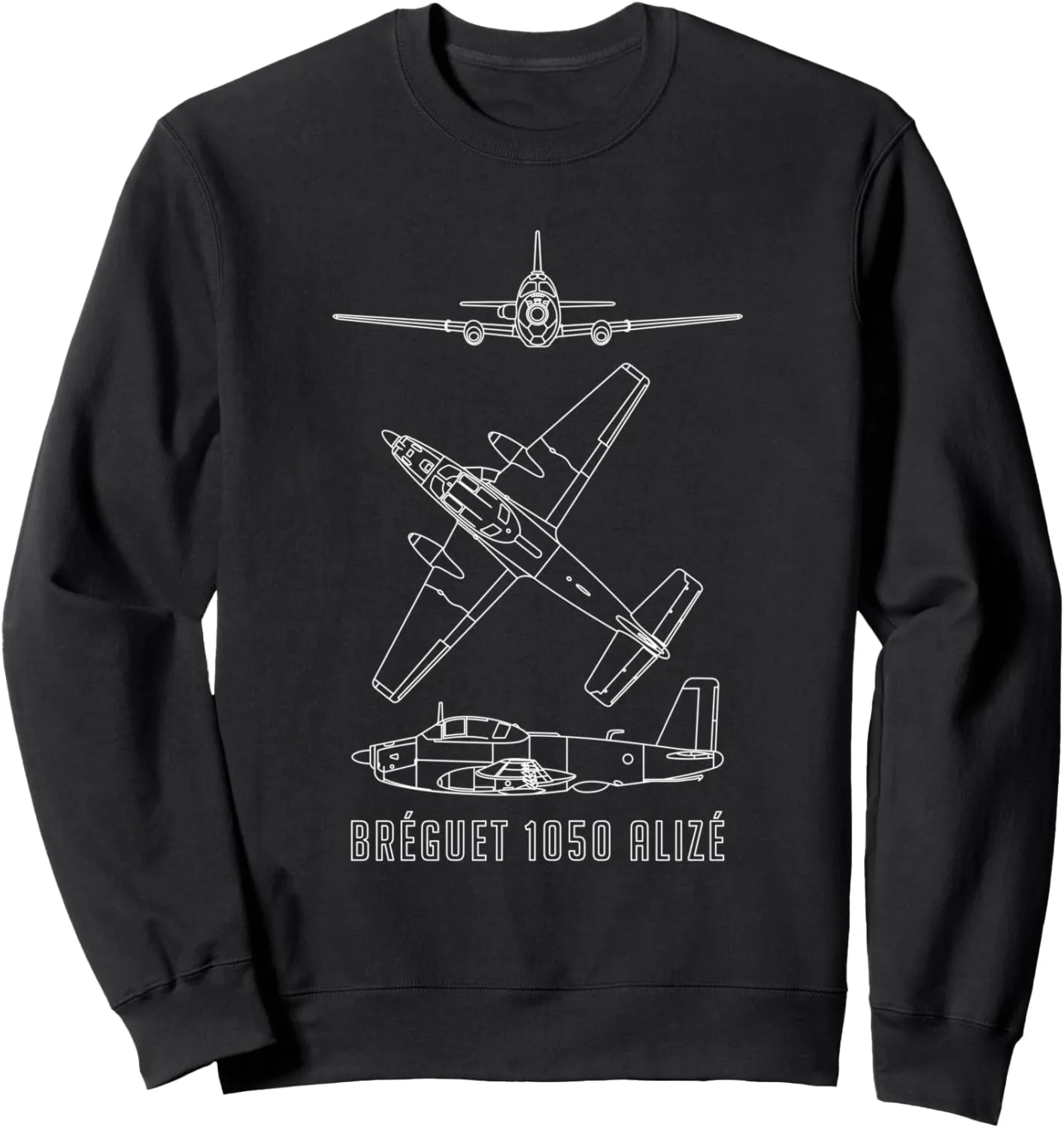 Bréguet 1050 Alizé French ASW Aircraft Blueprints Sweatshirt