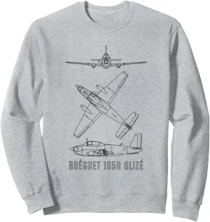Bréguet 1050 Alizé French ASW Aircraft Blueprints Sweatshirt