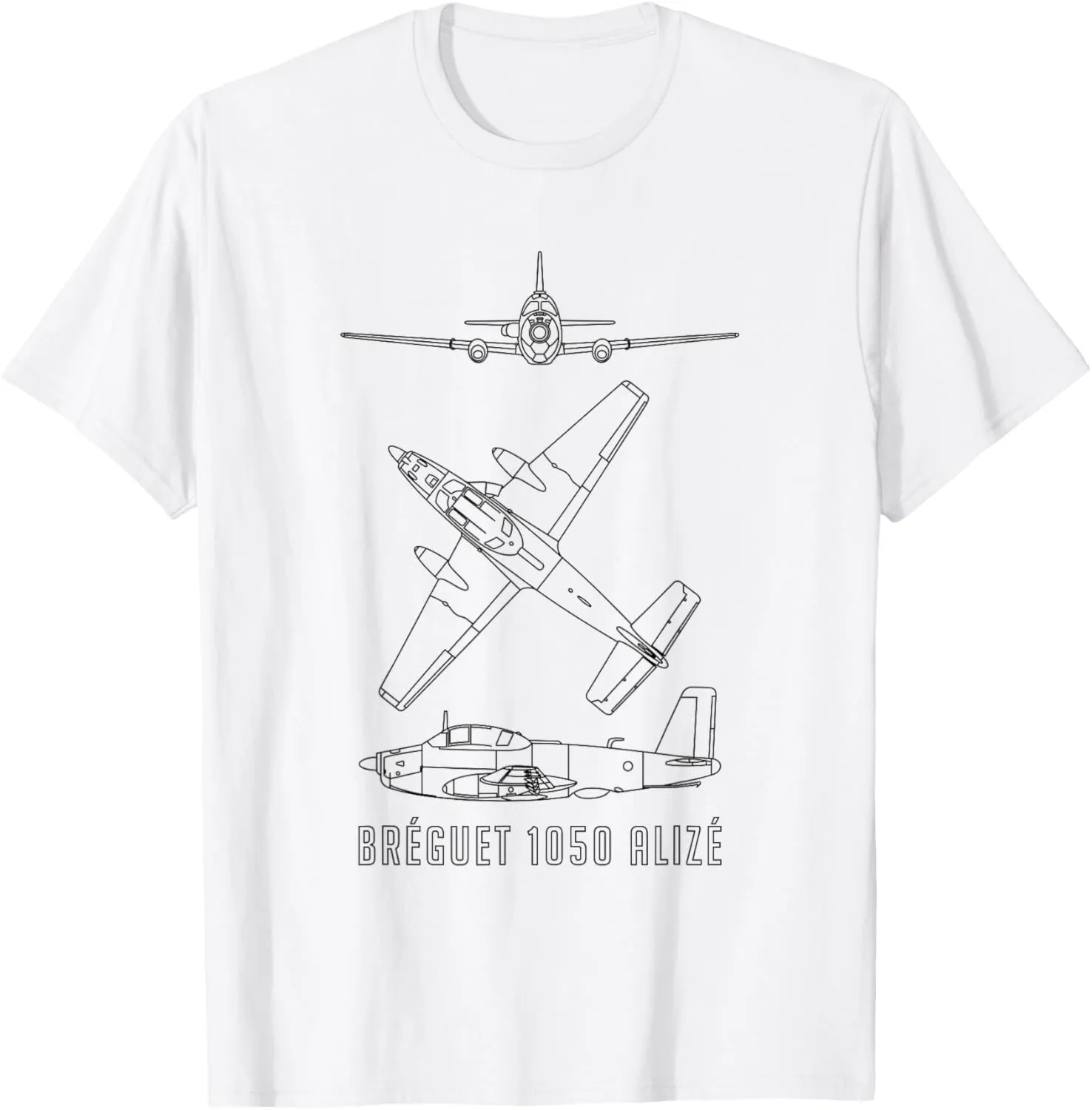 Bréguet 1050 Alizé French ASW Aircraft Blueprints T-Shirt