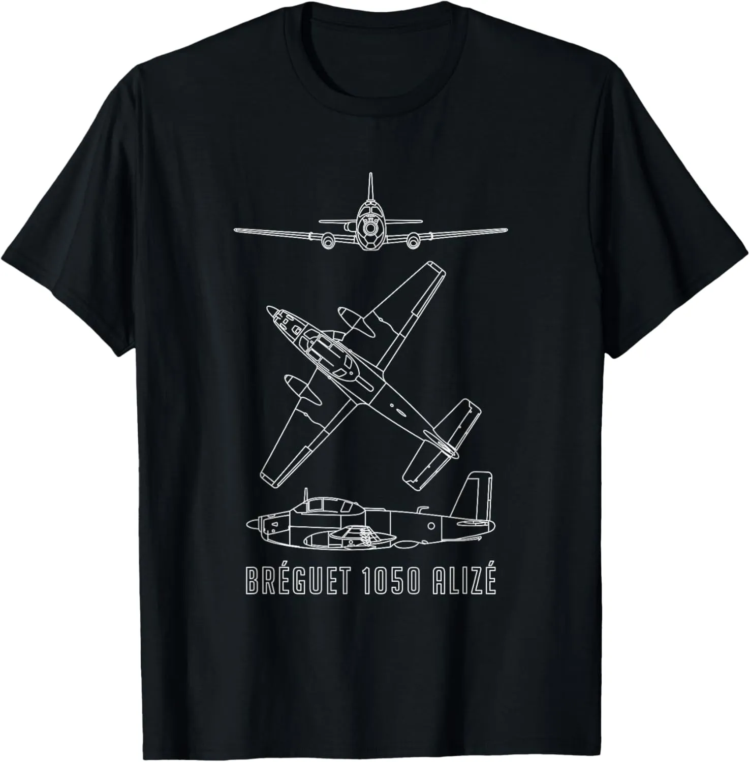 Bréguet 1050 Alizé French ASW Aircraft Blueprints T-Shirt