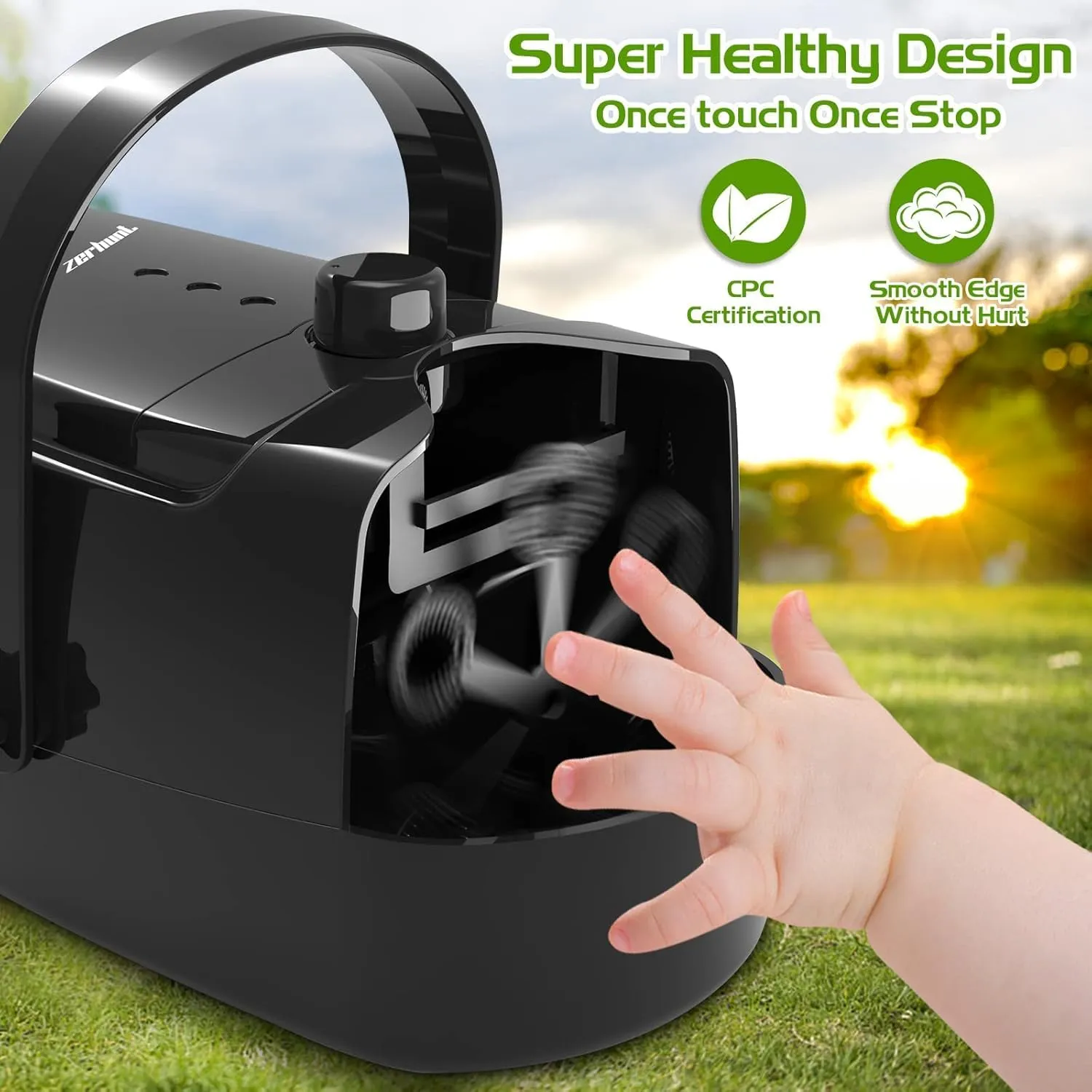 Bubble Machine Durable Automatic Bubble Blower, 18000  Big Bubbles Per Minute Bubbles for Kids Toddlers Bubble Maker Operated by Plugin or Batteries Bubble Toys for Indoor Outdoor Birthday Party