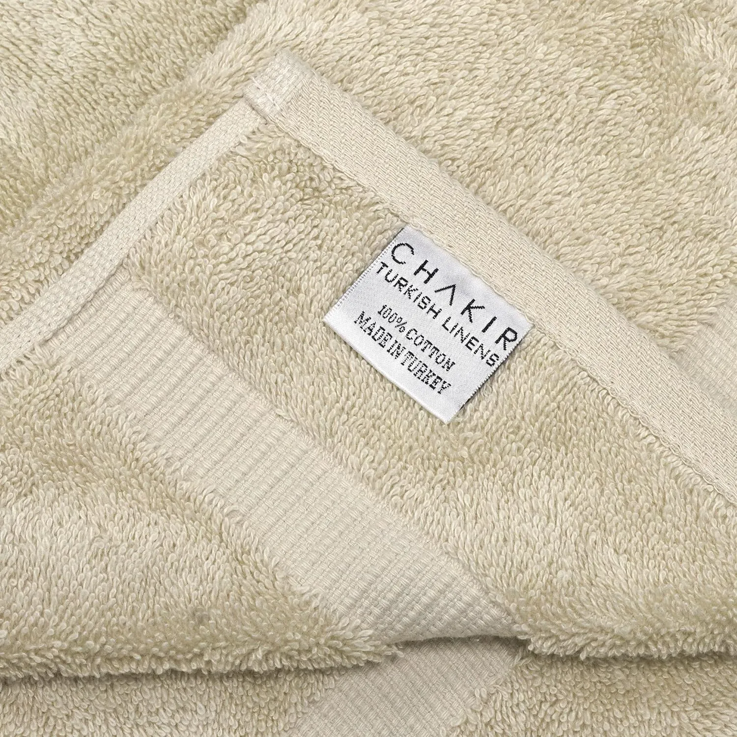 Chakir Turkish Linens 100% Cotton Premium Turkish Towels for Bathroom | 30'' x 60'' Large Bath Towels (4 Piece, Beige)