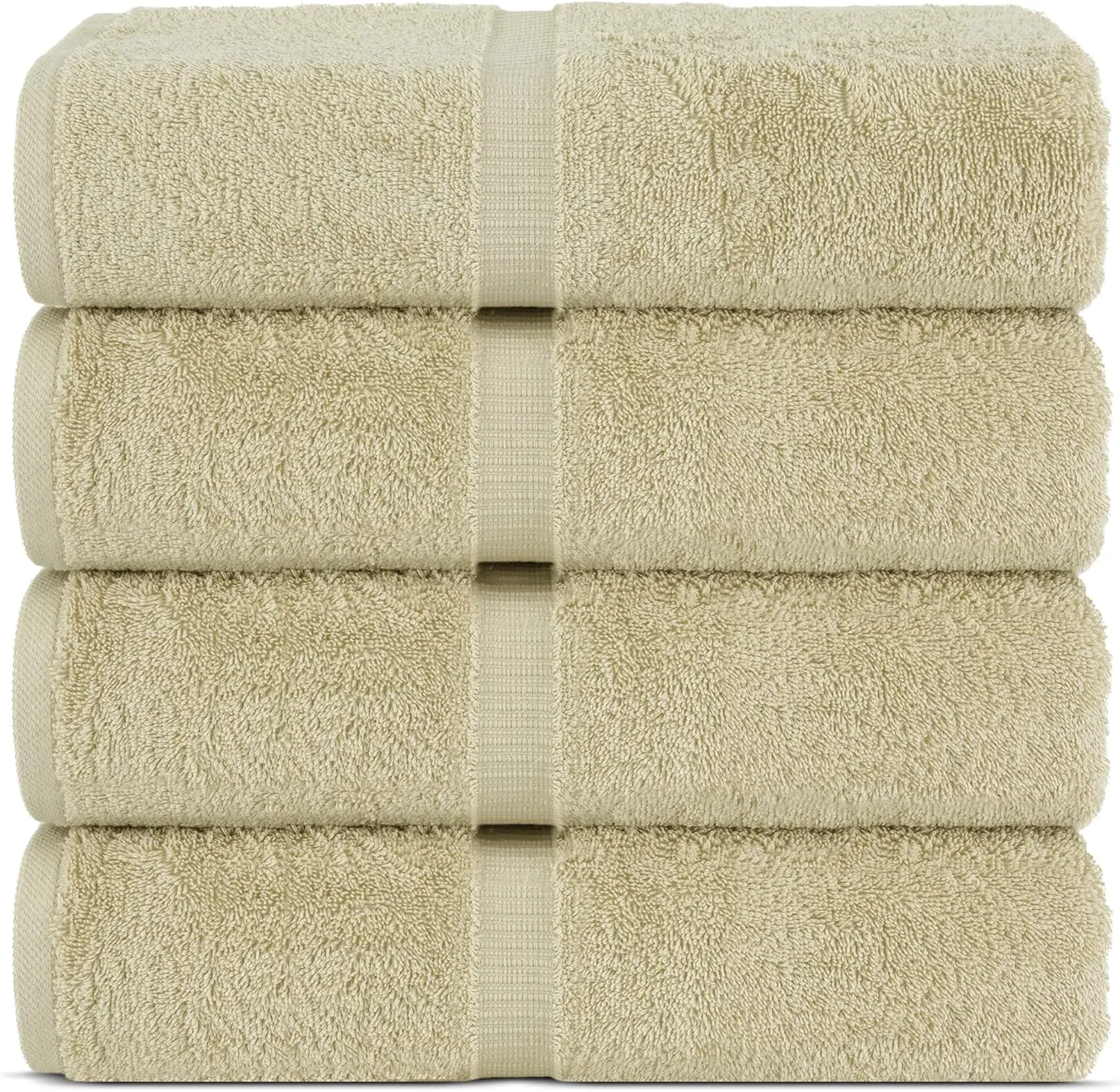 Chakir Turkish Linens 100% Cotton Premium Turkish Towels for Bathroom | 30'' x 60'' Large Bath Towels (4 Piece, Beige)