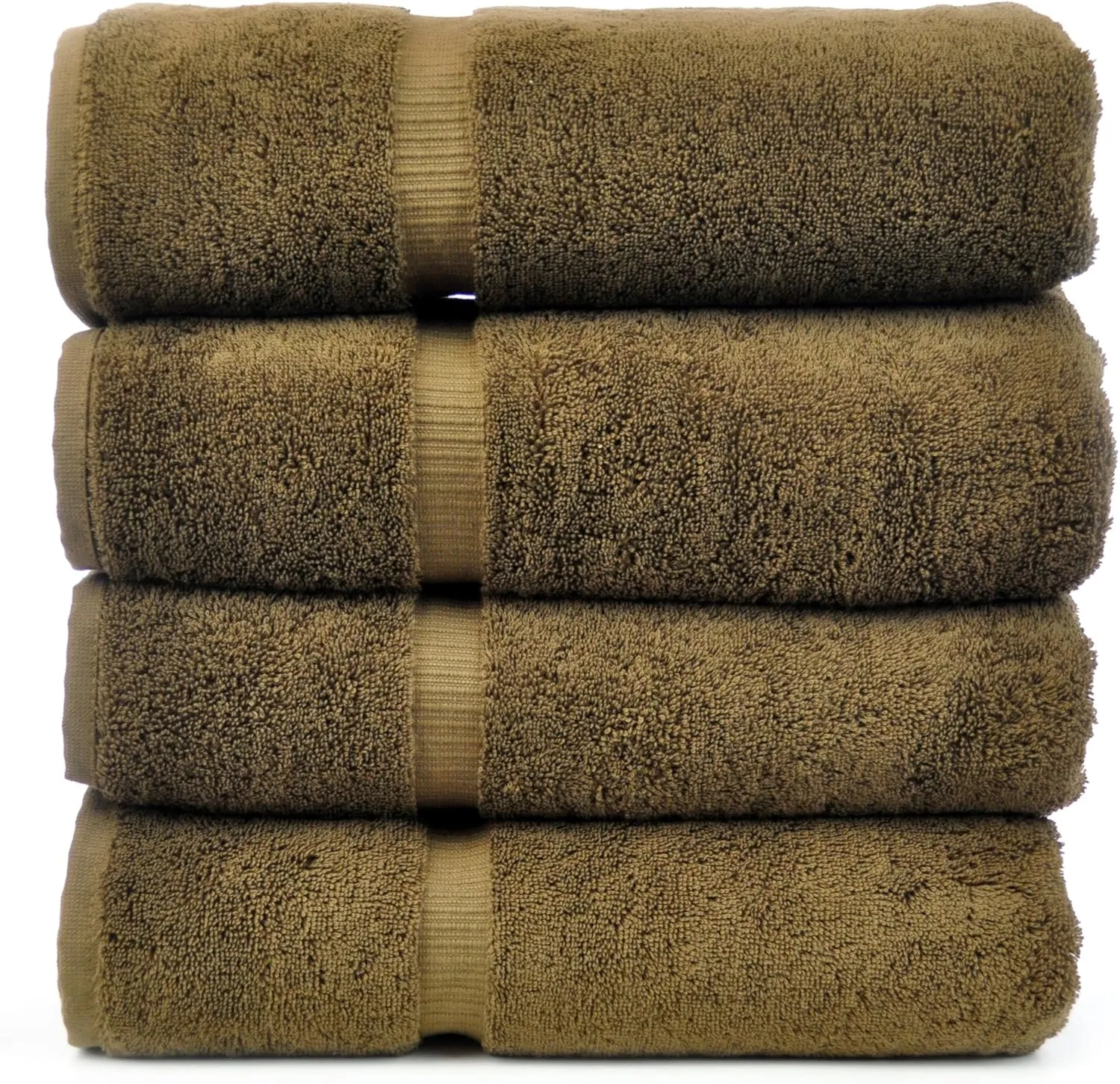 Chakir Turkish Linens Premium Cotton Absorbent Turkish Towels (Bath Towel - Set of 4, Cocoa)