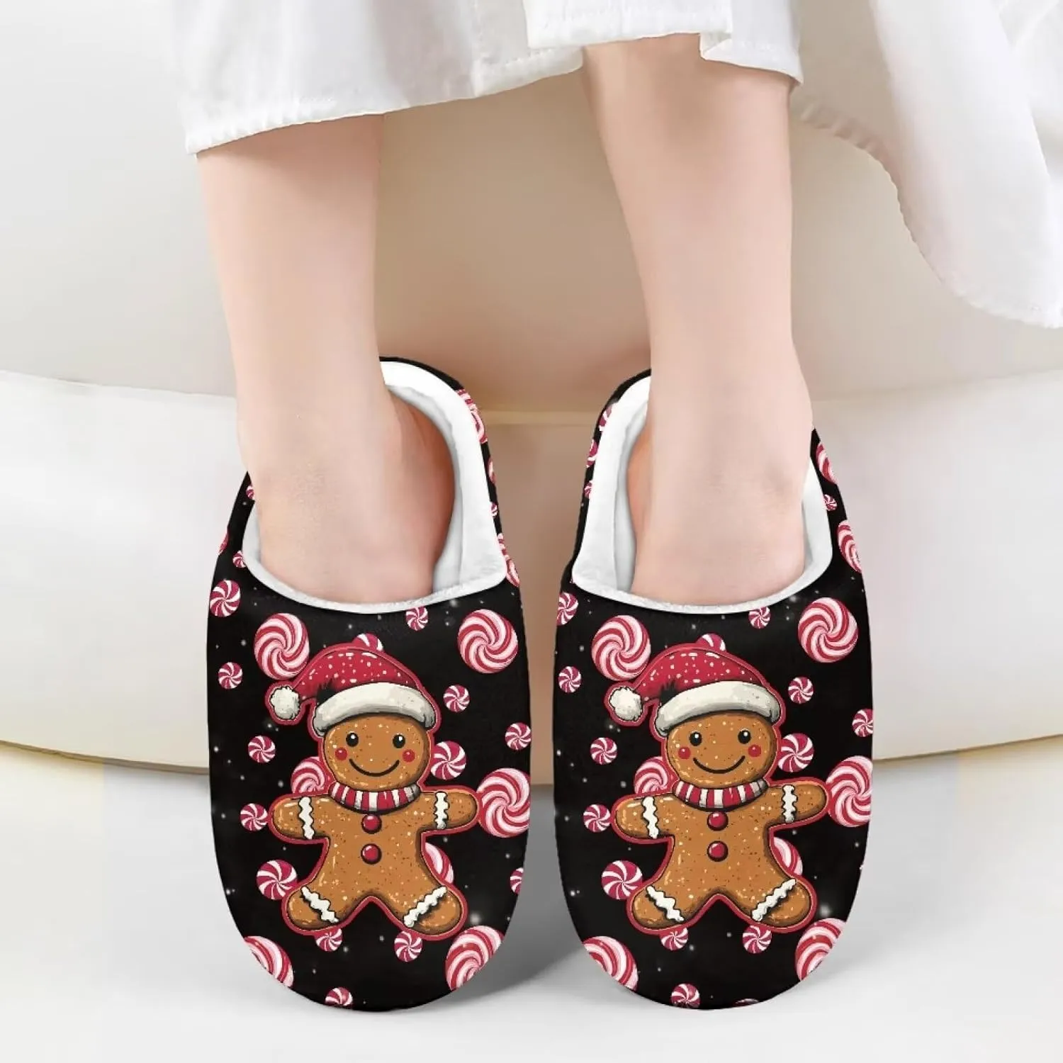 Christmas Slippers Christmas Slippers for Family Non-Slip Home Shoes for Men Woman