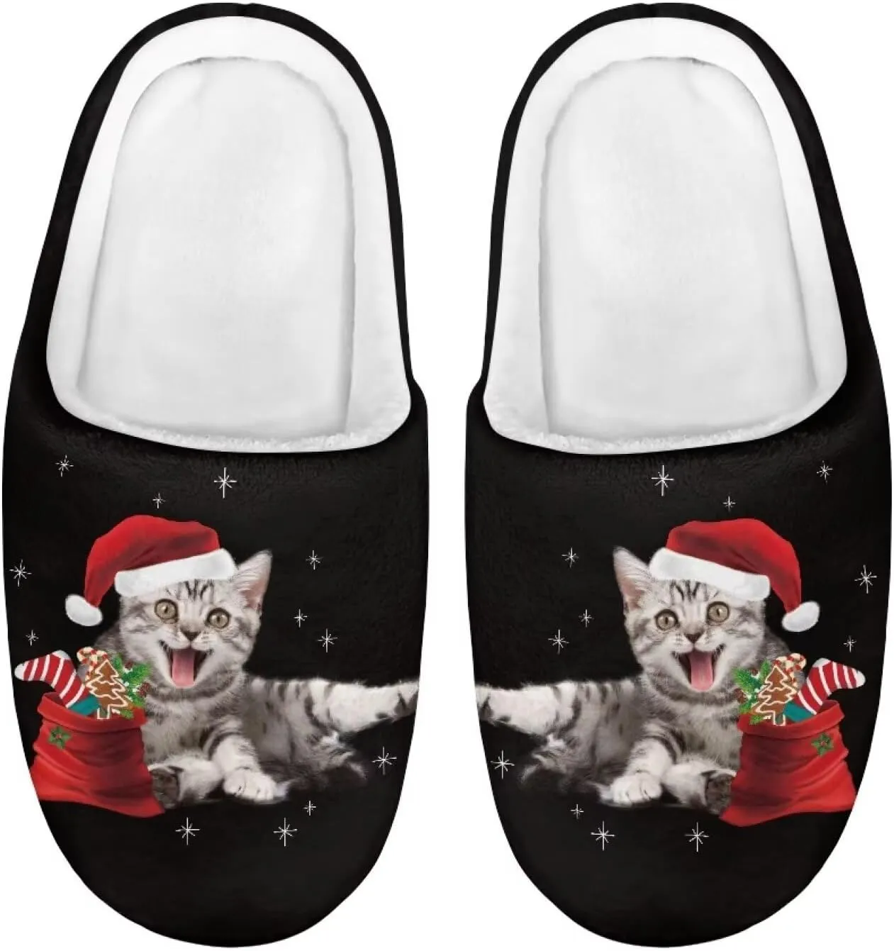 Christmas Slippers Christmas Slippers for Family Non-Slip Home Shoes for Men Woman