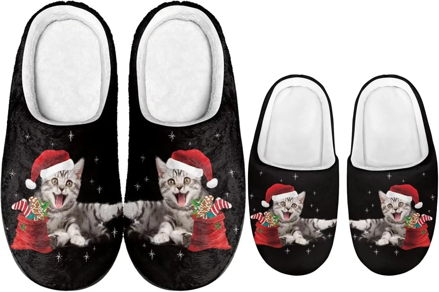 Christmas Slippers Christmas Slippers for Family Non-Slip Home Shoes for Men Woman