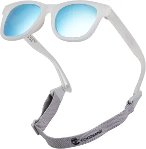 COCOSAND Flexible Baby Sunglasses with Strap Polarized UV Protection for Toddler Infant Newborn Boy Girl Age 0-24 Months