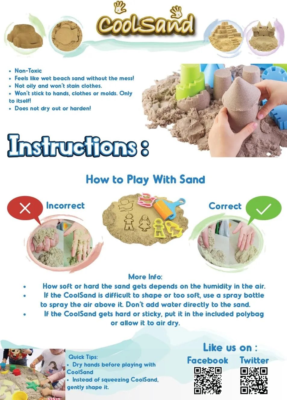 CoolSandSparkling Red Ruby 2 Pound Refill Pack - Moldable Indoor Play Sand in Resealable Bag