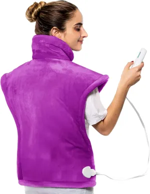 Cure Choice® Extra Large Heating Pad for Neck and Shoulders and Back, Weighted Heating Pad for Back Pain Relief, Ultra Soft Neck Heating Pad 10 Heat Settings, 2H Auto-Off, 24" x 36" Magenta