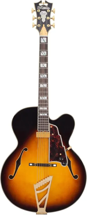 D'Angelico Excel EXL-1 Hollow-Body Electric Guitar w/ Stairstep Tailpiece & Case - Vintage Sunburst
