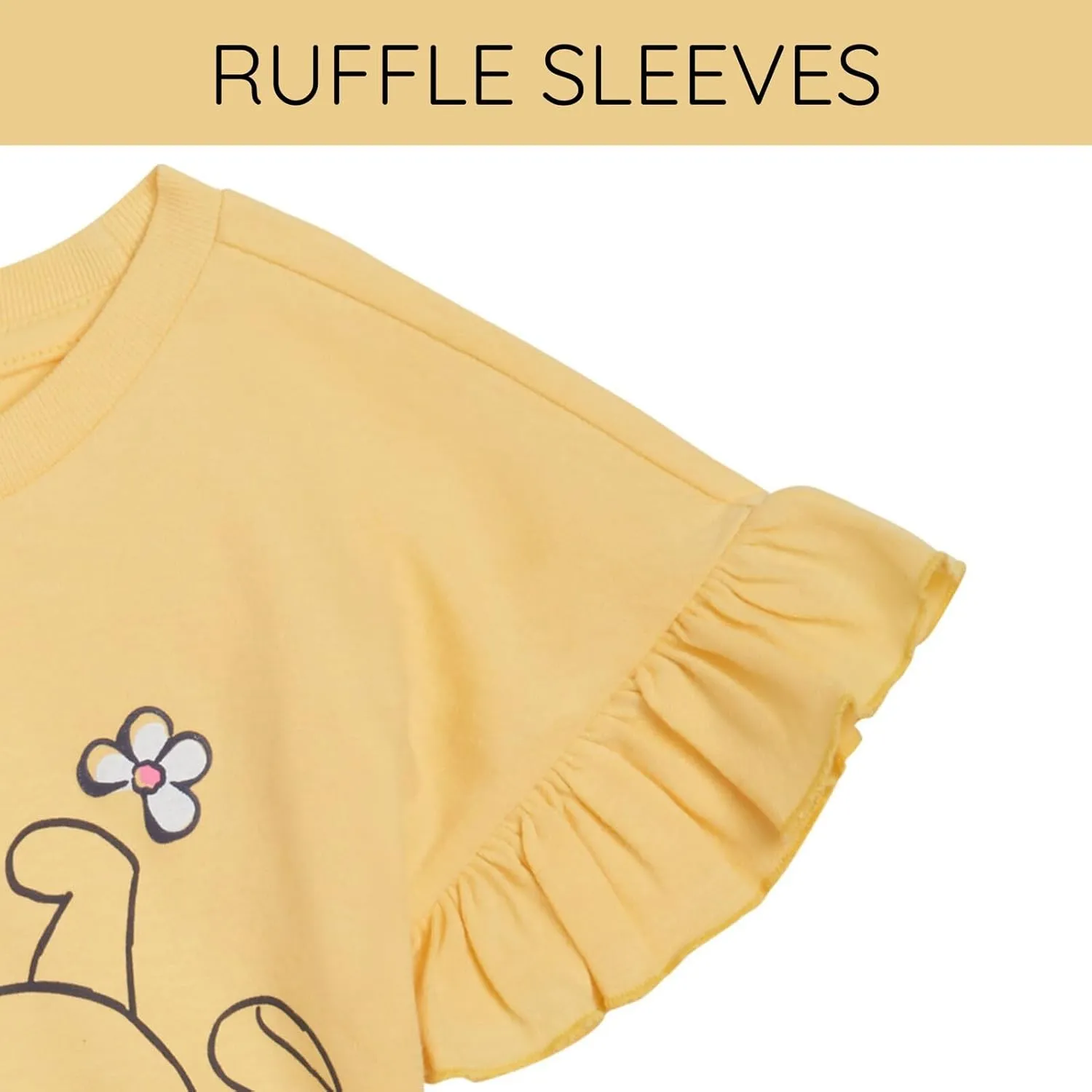 Disney Floral T-Shirt and Chambray Shorts Outfit Set Infant to Big Kid Sizes (12 Months - 14-16)