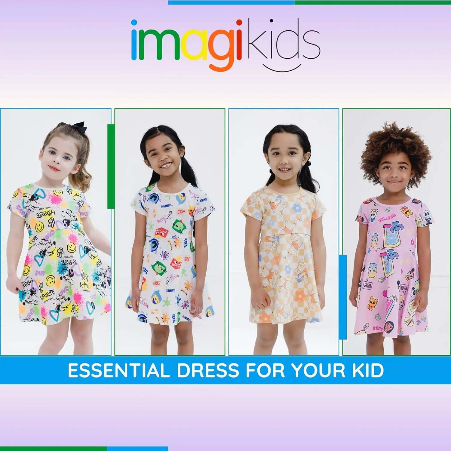 Disney French Terry Skater Dress Infant to Big Kid Sizes (18 Months - 14-16)