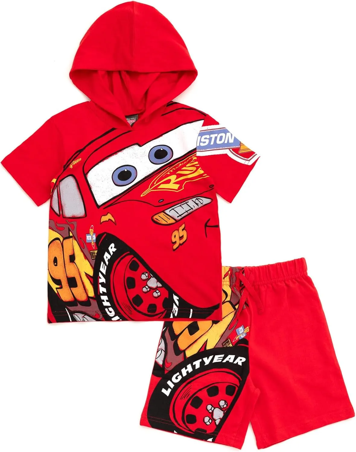 Disney Hooded T-Shirt and French Terry Shorts Outfit Set Toddler to Big Kid Sizes (2T - 10-12)