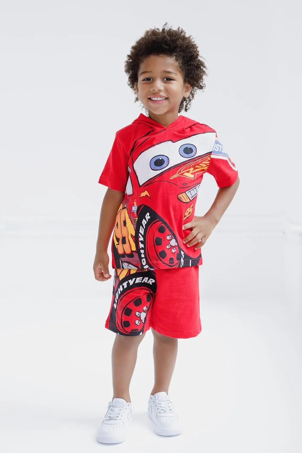 Disney Hooded T-Shirt and French Terry Shorts Outfit Set Toddler to Big Kid Sizes (2T - 10-12)