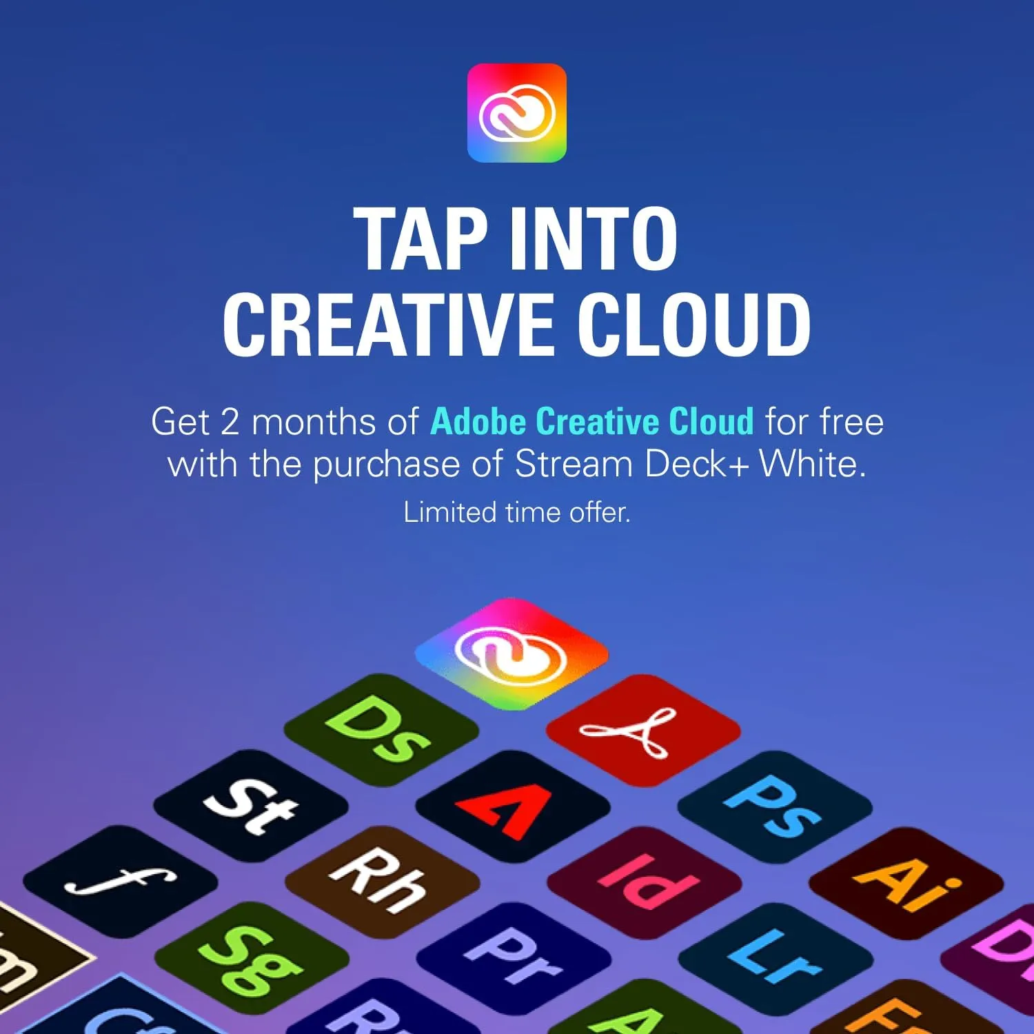 Elgato Stream Deck   White - Works great with Adobe Apps - Photoshop, Illustrator, Premiere Pro & More - 4 Dials, 8 Customizable Keys - Get 2 Months of Adobe Creative Cloud - Works with Mac & PC