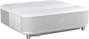 Epson EpiqVision Ultra LS650 Ultra Short Throw 3-Chip 3LCD Smart Streaming Laser Projector, 4K PRO-UHD, HDR, 3,600 Lumens, up to 120", Android TV, Sound by Yamaha - White (Renewed)