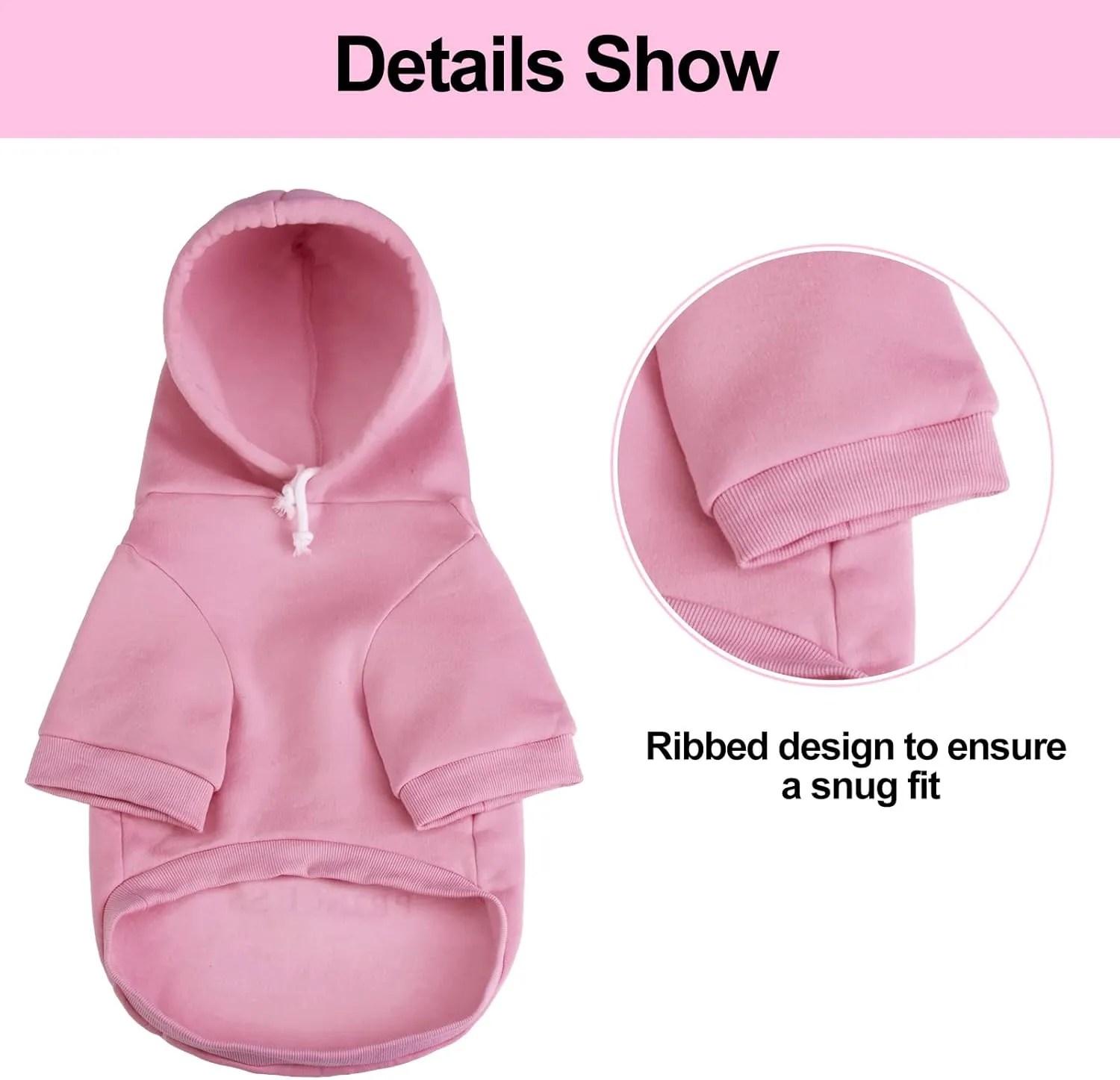 EXPAWLORER Princess Dog Cat Fleece Sweatershirt Hoodies Pink M