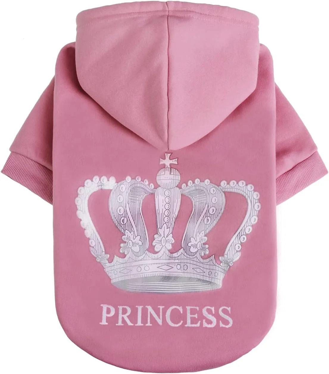 EXPAWLORER Princess Dog Cat Fleece Sweatershirt Hoodies Pink M