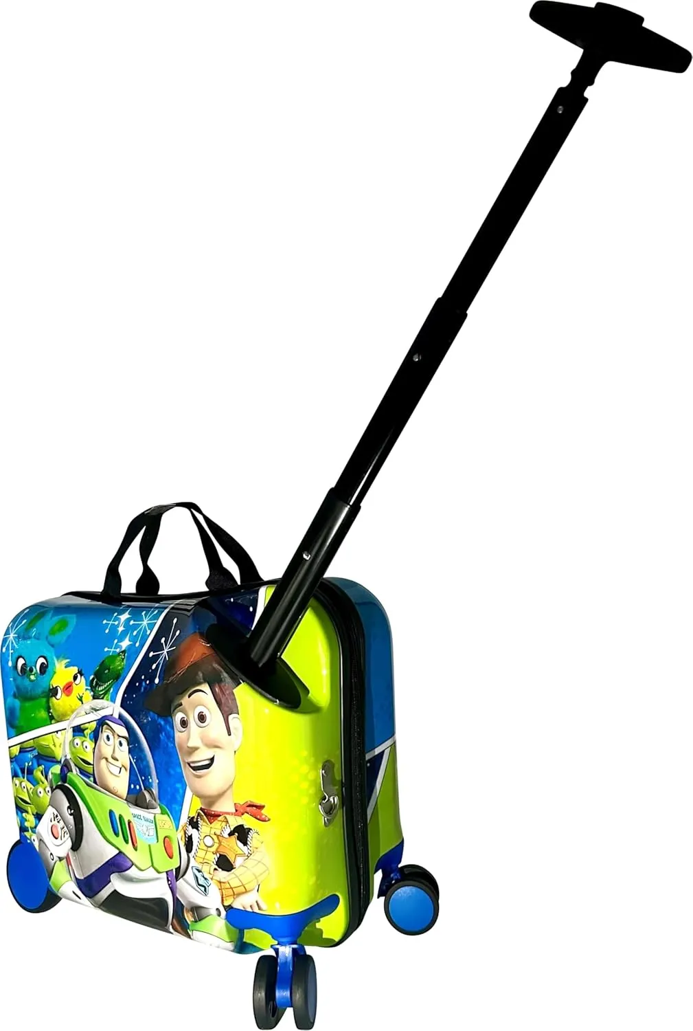 Fast Forward Ride-On 18" Suitcase For Kids/Tow-Along Toddler Carry-On Luggage With Wheels (Toy Story)
